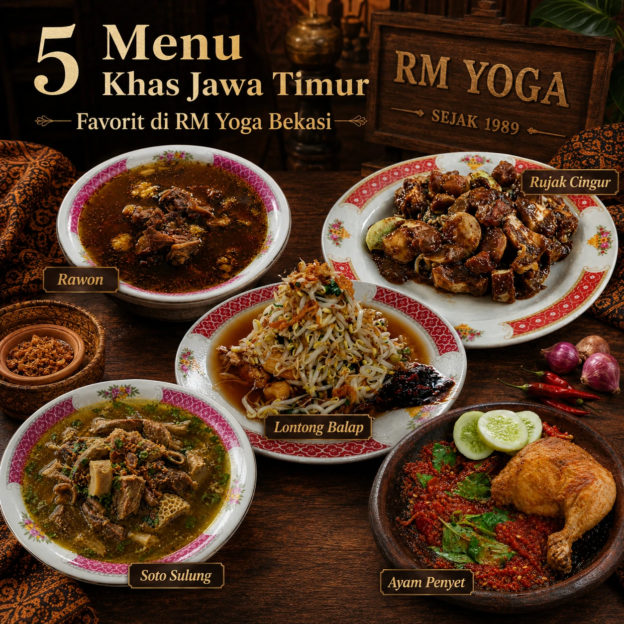 5 Menu Khas Jawa Timur Favorit di RM Yoga Bekasi